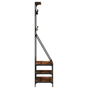 Stojan na oblečení a prostor pro obuv kouřový dub 80x40x184 cm - obrázek 5