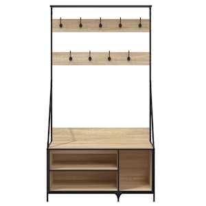 Stojan na oblečení a prostor pro obuv dub sonoma 100x41x184 cm - obrázek 4