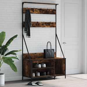 Regal za oblačila s prostorom za čevlje dim. hrast 100x41x184cm