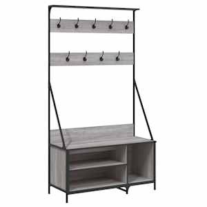 vidaXL riidenagi koos kingariiuliga, hall Sonoma tamm, 100x41x184 cm