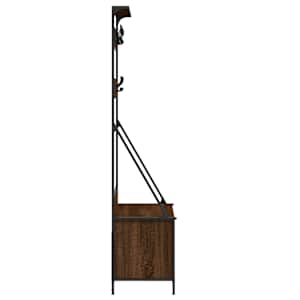 Stojan na oblečení s prostorem pro obuv hnědý dub 100x41x184 cm - obrázek 5