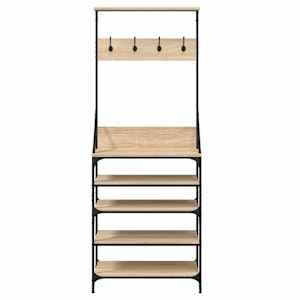 Stojan na oblečení s prostorem pro obuv dub sonoma 70x34x184 cm - obrázek 4