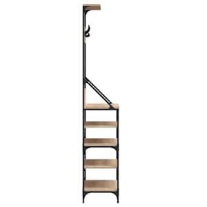 Stojan na oblečení s prostorem pro obuv dub sonoma 70x34x184 cm - obrázek 5
