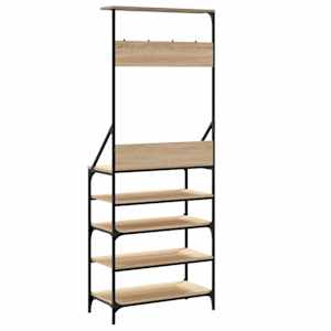Stojan na oblečení s prostorem pro obuv dub sonoma 70x34x184 cm - obrázek 6