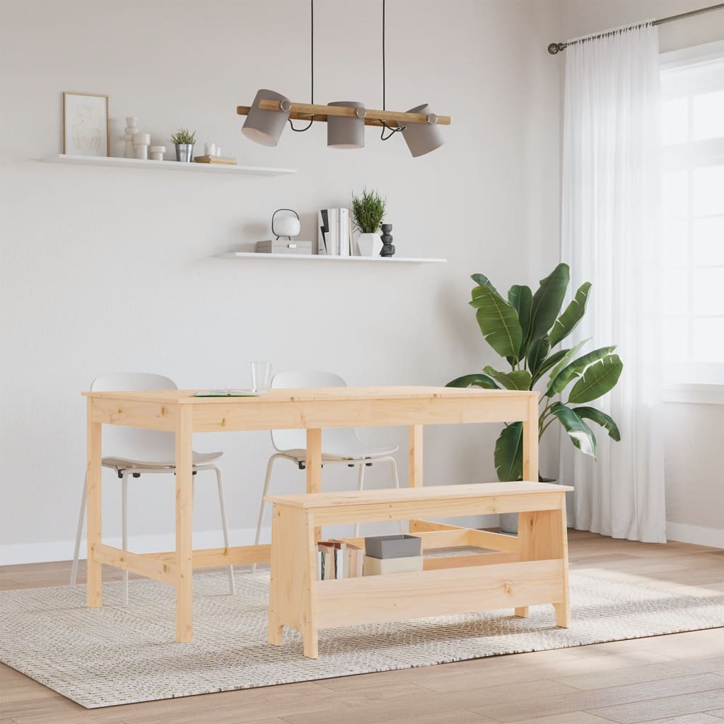 vidaXL Lavička do predsiene 100x28x45 cm masívna borovica