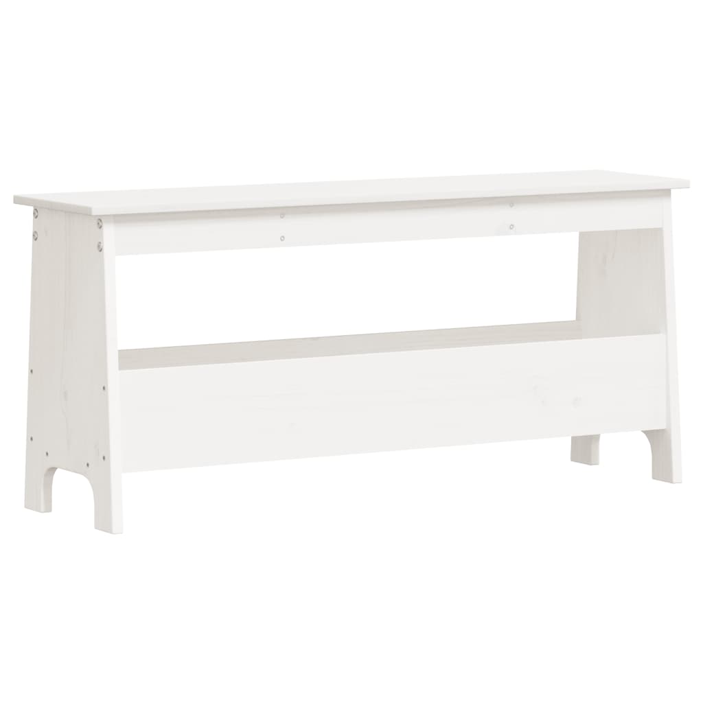 vidaXL Lavice do předsíně bílá 100 x 28 x 45 cm masivní borovice