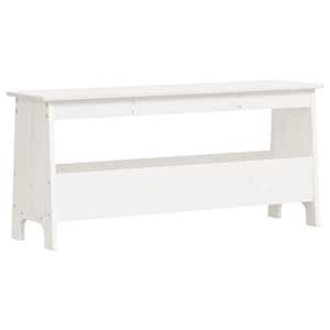 Lavice do předsíně bílá 100 x 28 x 45 cm masivní borovice - obrázek 2