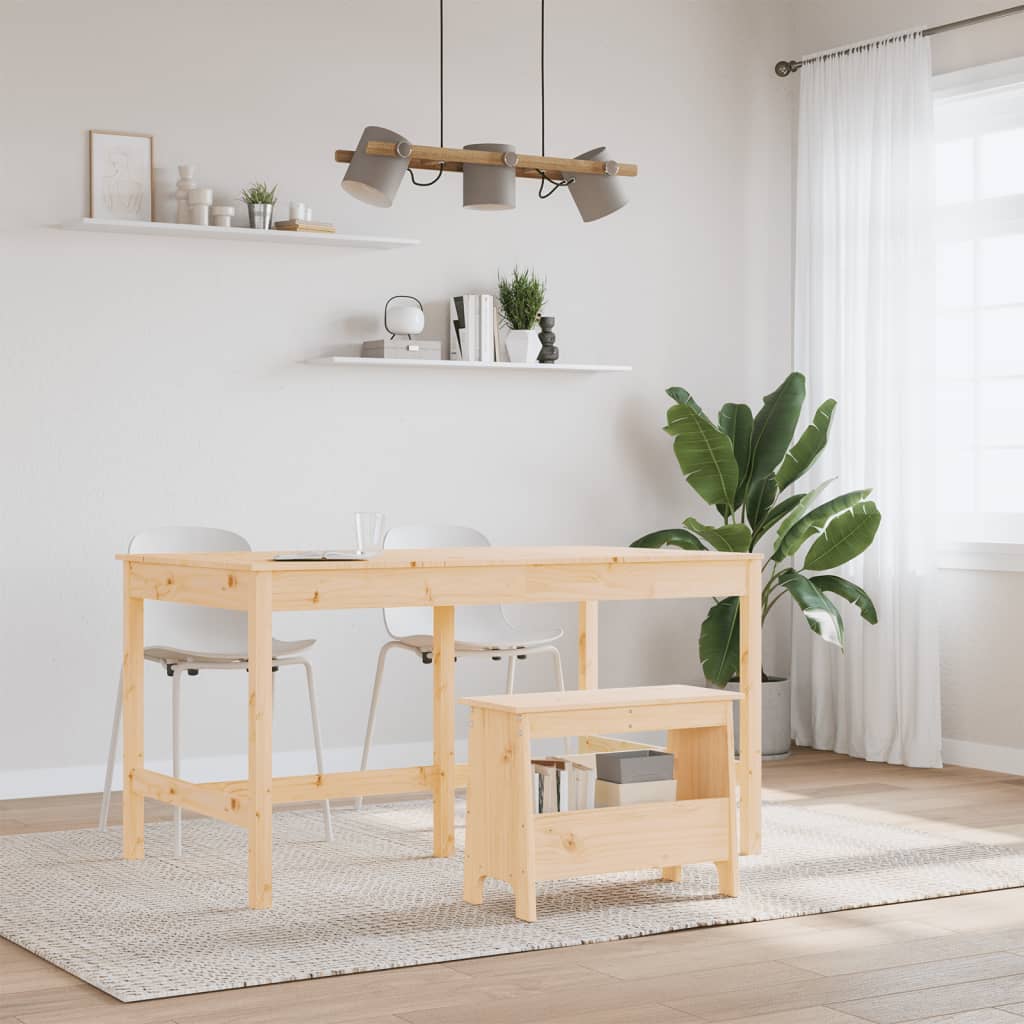 vidaXL tömör fenyőfa előszoba pad 60x28x45 cm