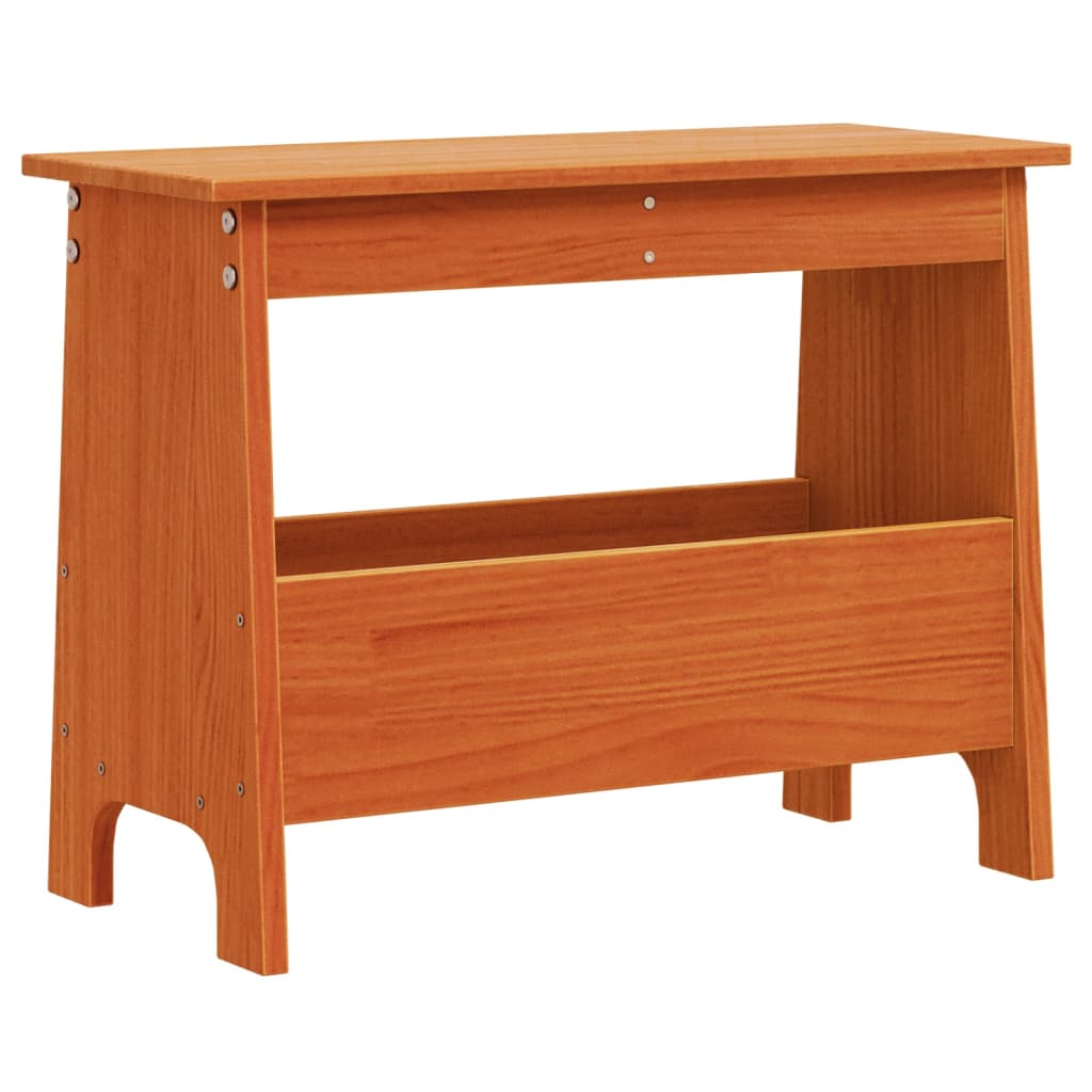 vidaXL Lavice do předsíně voskově hnědá 60x28x45 cm masivní borovice