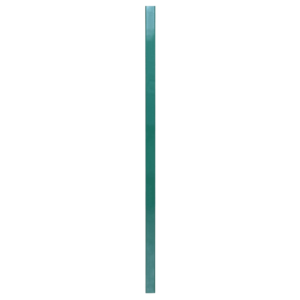 vidaXL Stâlpi de gard, 10 buc., verde, 170 cm, oțel galvanizat