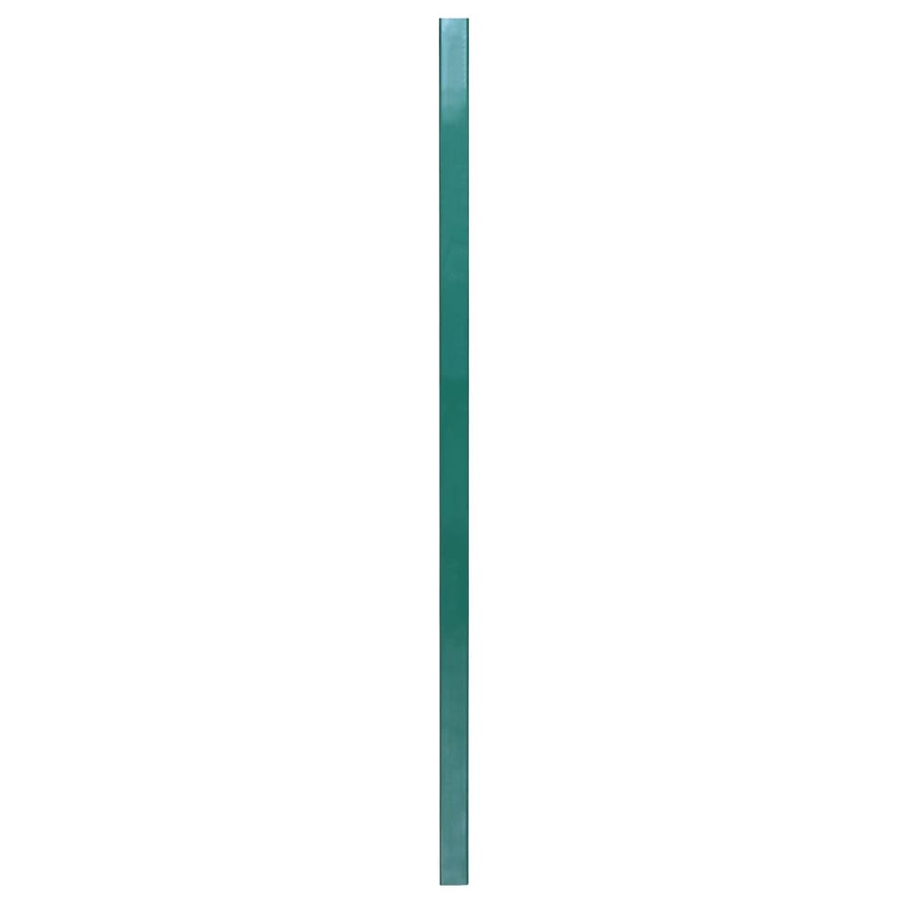 vidaXL Stâlpi de gard, 20 buc., verde, 130 cm, oțel galvanizat