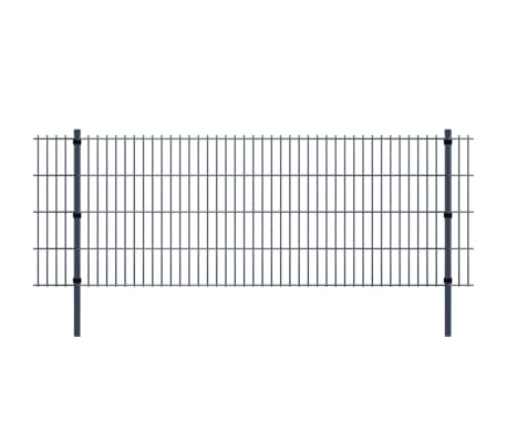 vidaXL Zaunpfosten 20 Stk. Grau 150 cm Verzinkter Stahl