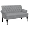 vidaXL seljatoega pink, helehall, 120 x 62 x 75,5 cm, kangas
