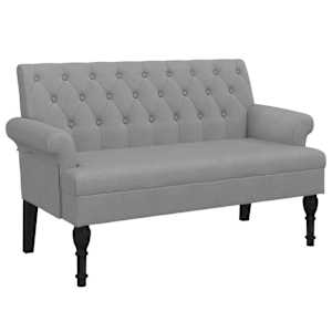 vidaXL seljatoega pink, helehall, 120 x 62 x 75,5 cm, kangas