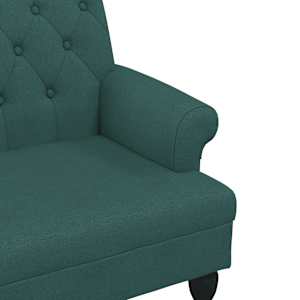 Lavice s opěradlem tmavě zelená 120 x 62 x 75,5 cm textil - obrázek 7