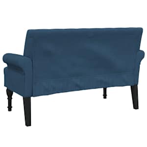 Lavice s opěradlem modrá 120 x 62 x 75,5 cm textil - obrázek 5