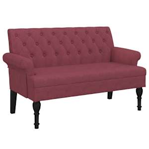 vidaXL seljatoega pink, veinipunane, 120 x 62 x 75,5 cm, kangas