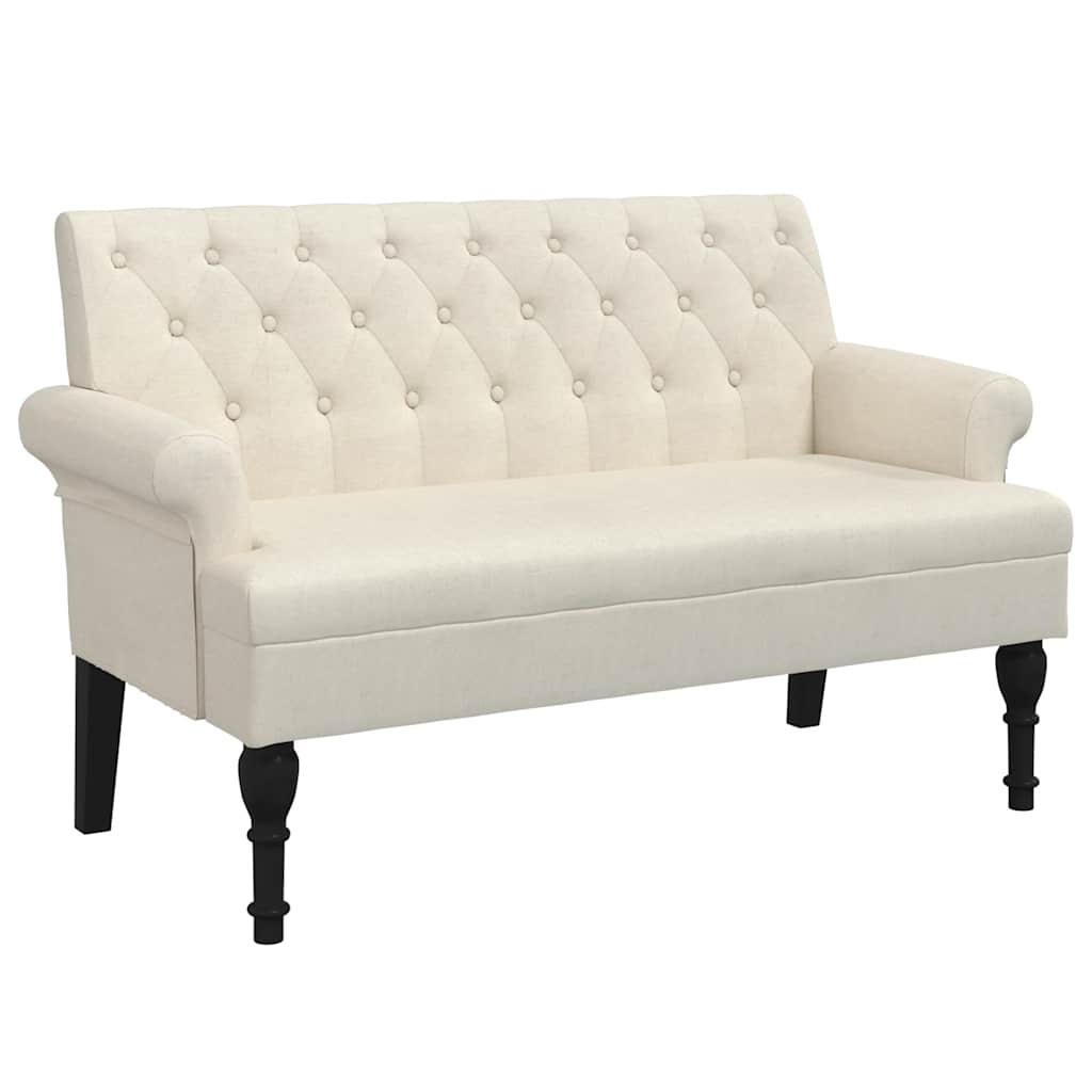 vidaXL Lavice s opěradlem 120 x 62 x 75,5 cm len