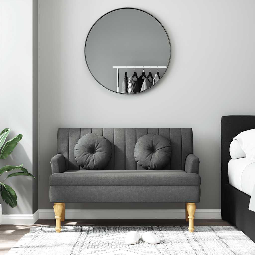 vidaXL Banchetă cu perne, gri închis, 113x64,5x75,5 cm, textil