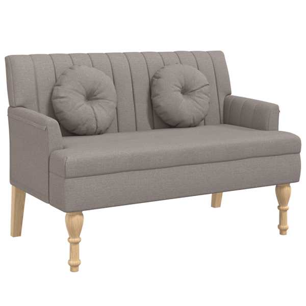 vidaXL patjadega pink, pruunikashall, 113 x 64,5 x 75,5 cm, kangas