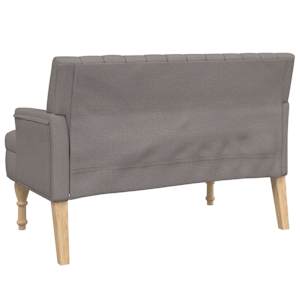 Lavice s polštáři taupe 113 x 64,5 x 75,5 cm textil - obrázek 5