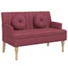 vidaXL patjadega pink, veinipunane, 113 x 64,5 x 75,5 cm, kangas