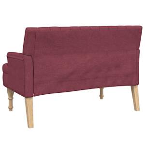 Lavice s polštáři vínová 113 x 64,5 x 75,5 cm textil - obrázek 5