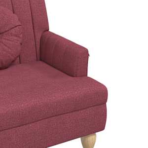 Lavice s polštáři vínová 113 x 64,5 x 75,5 cm textil - obrázek 6