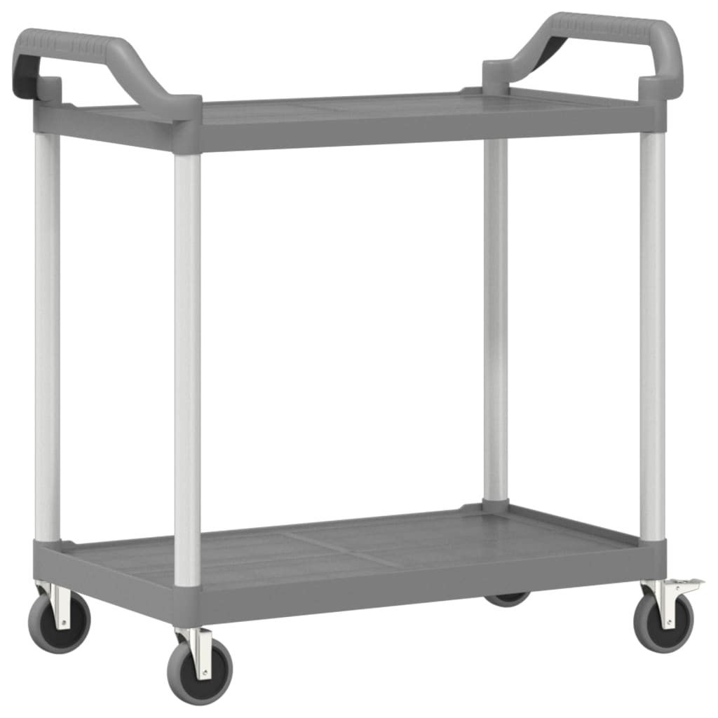 2patrový vozík šedý 99 x 50 x 97 cm hliník