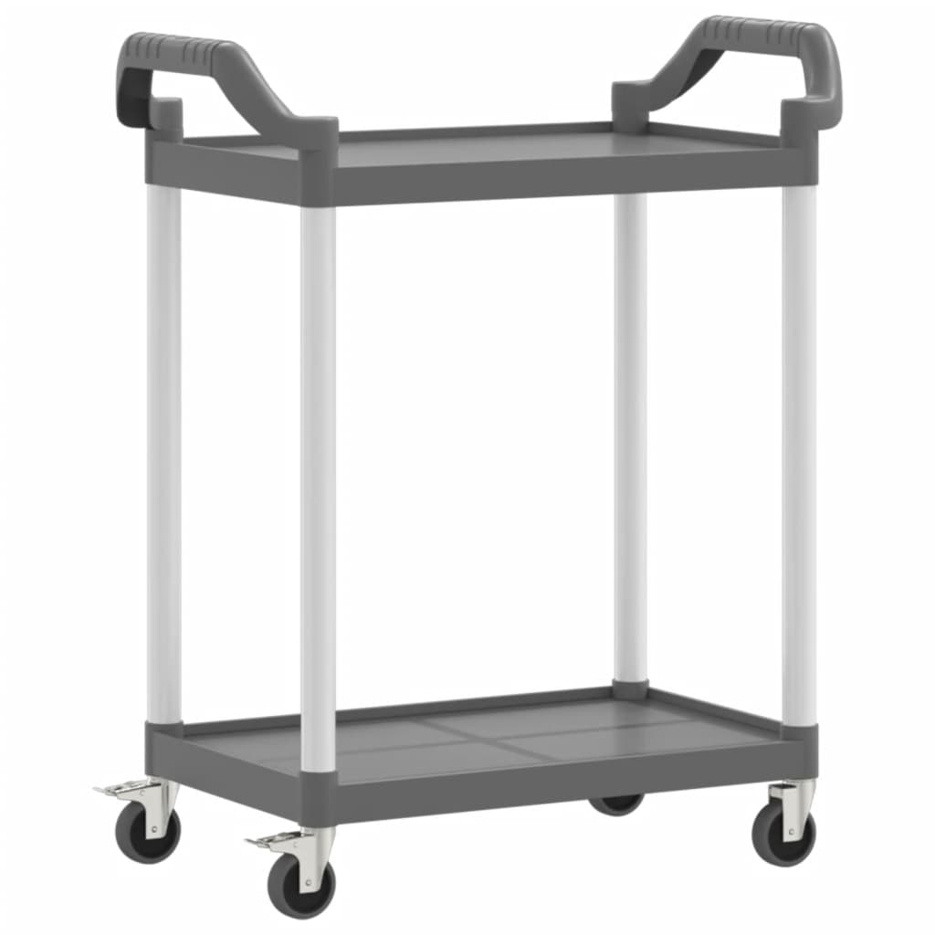 2patrový vozík šedý 81 x 41 x 92 cm hliník
