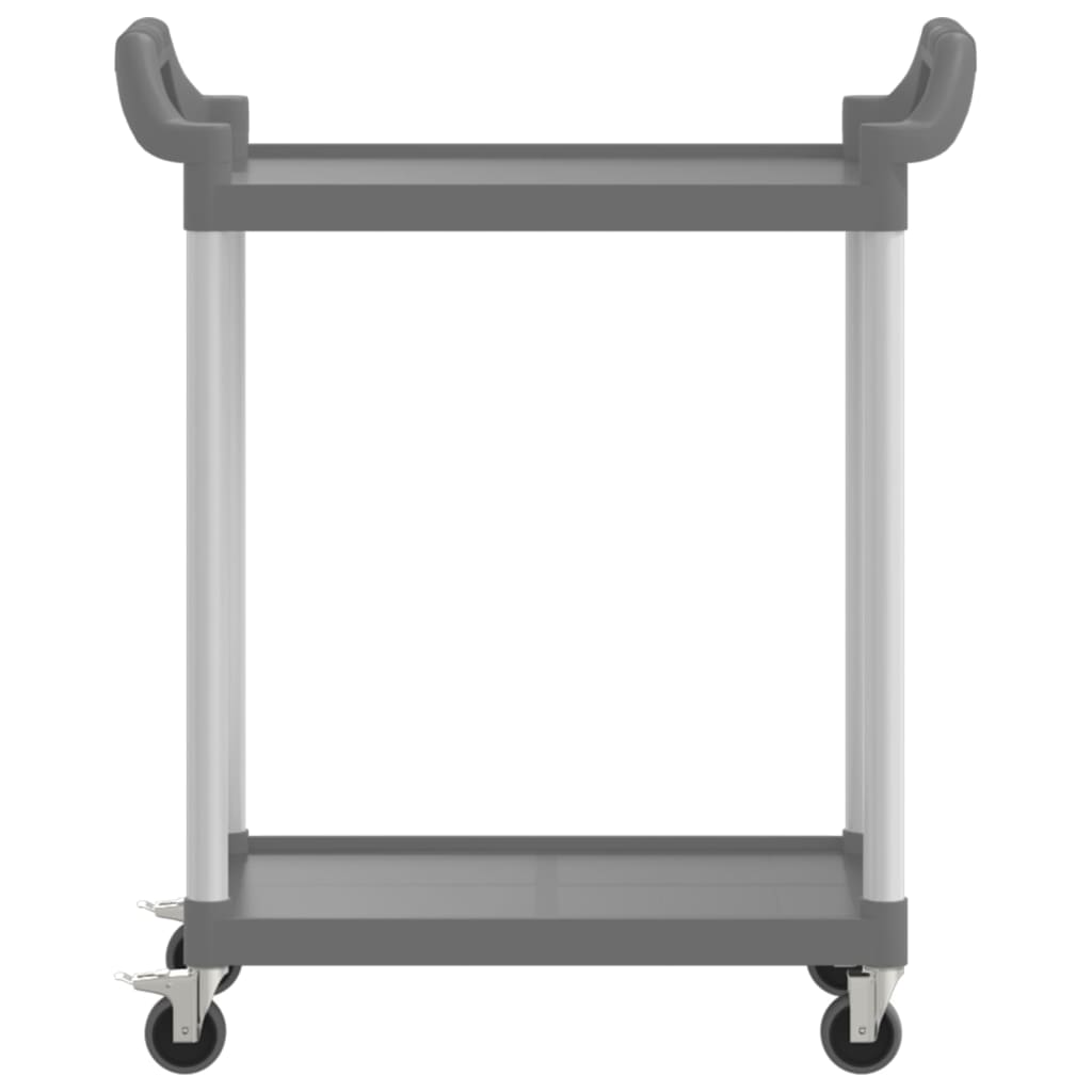 2patrový vozík šedý 81 x 41 x 92 cm hliník
