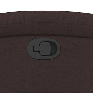 Polohovací křeslo tmavě hnědé textil - obrázek 8