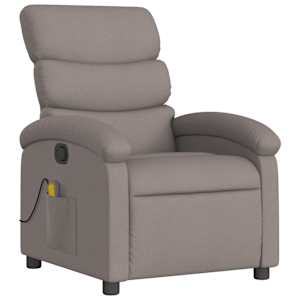 Masážní polohovací křeslo taupe textil - obrázek 3