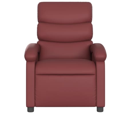 vidaXL Relaxsessel Weinrot Kunstleder