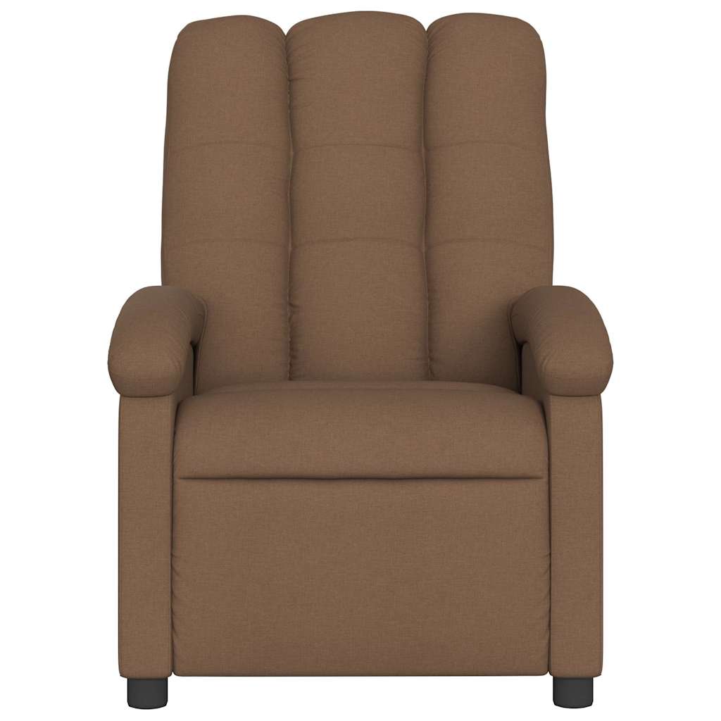 vidaXL Fauteuil verstelbaar stof bruin, foto 2