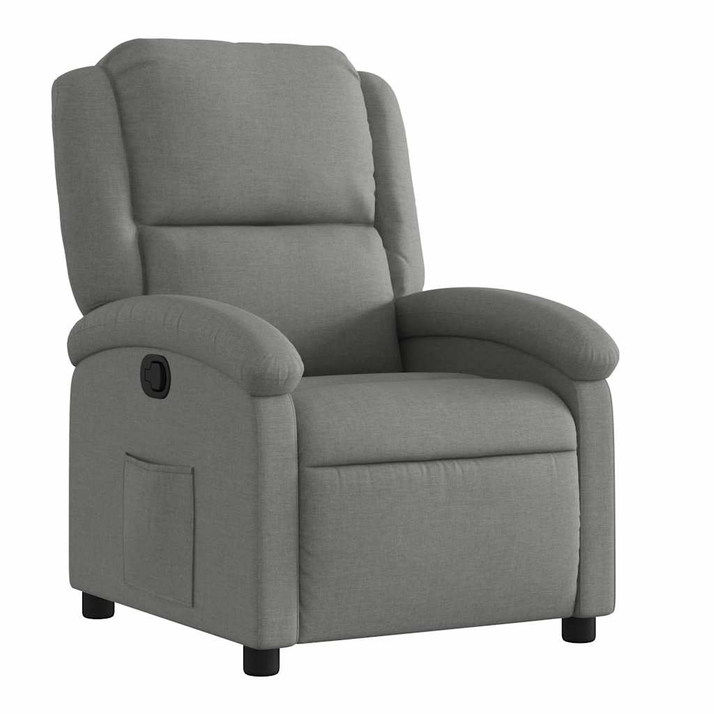 vidaXL Polohovací křeslo tmavě šedé textil