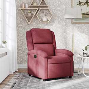 Polohovací křeslo vínové textil - obrázek 1