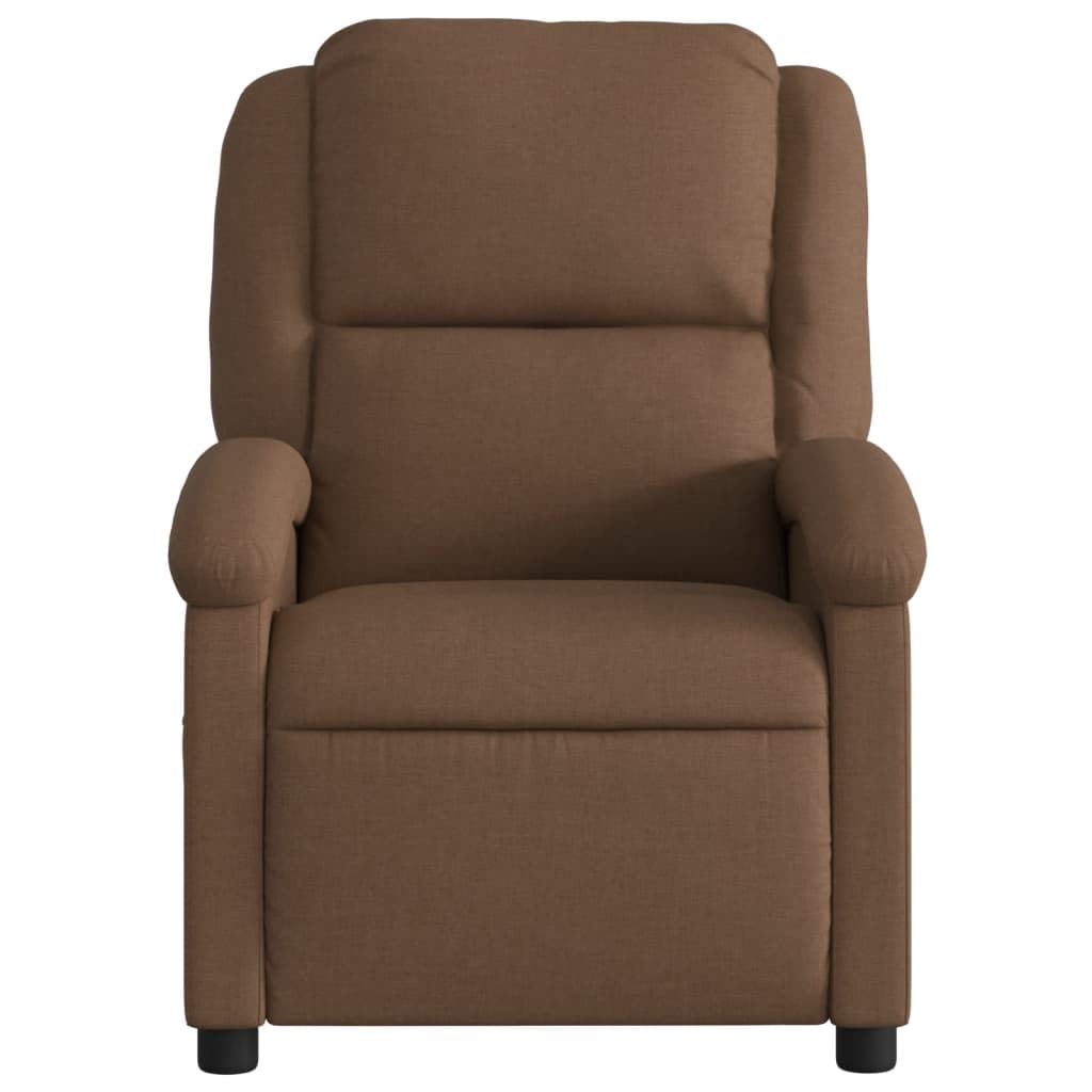 vidaXL Fauteuil verstelbaar stof bruin, foto 2