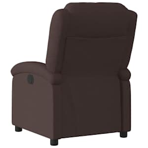 Polohovací křeslo tmavě hnědé textil - obrázek 5