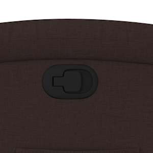 Polohovací křeslo tmavě hnědé textil - obrázek 9