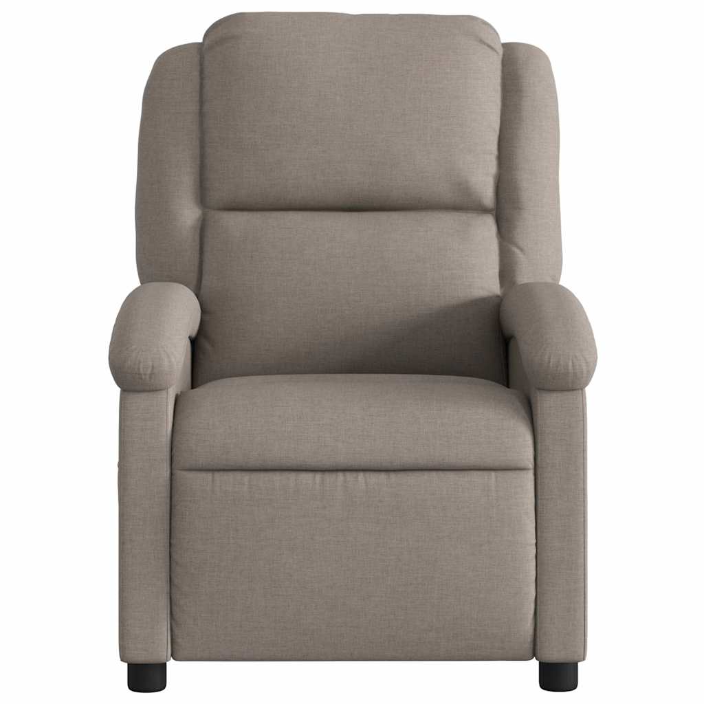 vidaXL Fauteuil verstelbaar stof taupe, foto 2