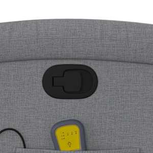 Masážní polohovací křeslo světle šedé textil - obrázek 10