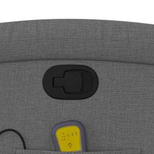 Masážní polohovací křeslo tmavě šedé textil - obrázek 10