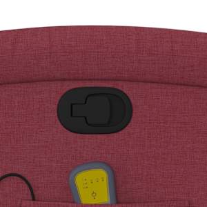 Masážní polohovací křeslo vínové textil - obrázek 10