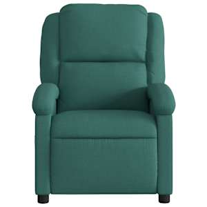 Masážní polohovací křeslo tmavě zelené textil - obrázek 4