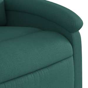 Masážní polohovací křeslo tmavě zelené textil - obrázek 9
