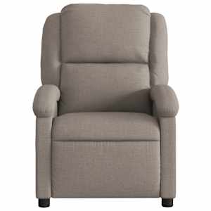 Masážní polohovací křeslo taupe textil - obrázek 4