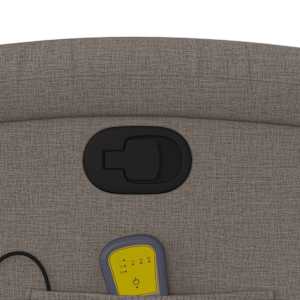 Masážní polohovací křeslo taupe textil - obrázek 10