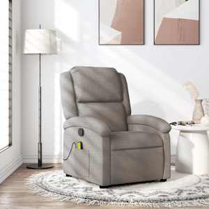 Masažni naslanjač taupe blago