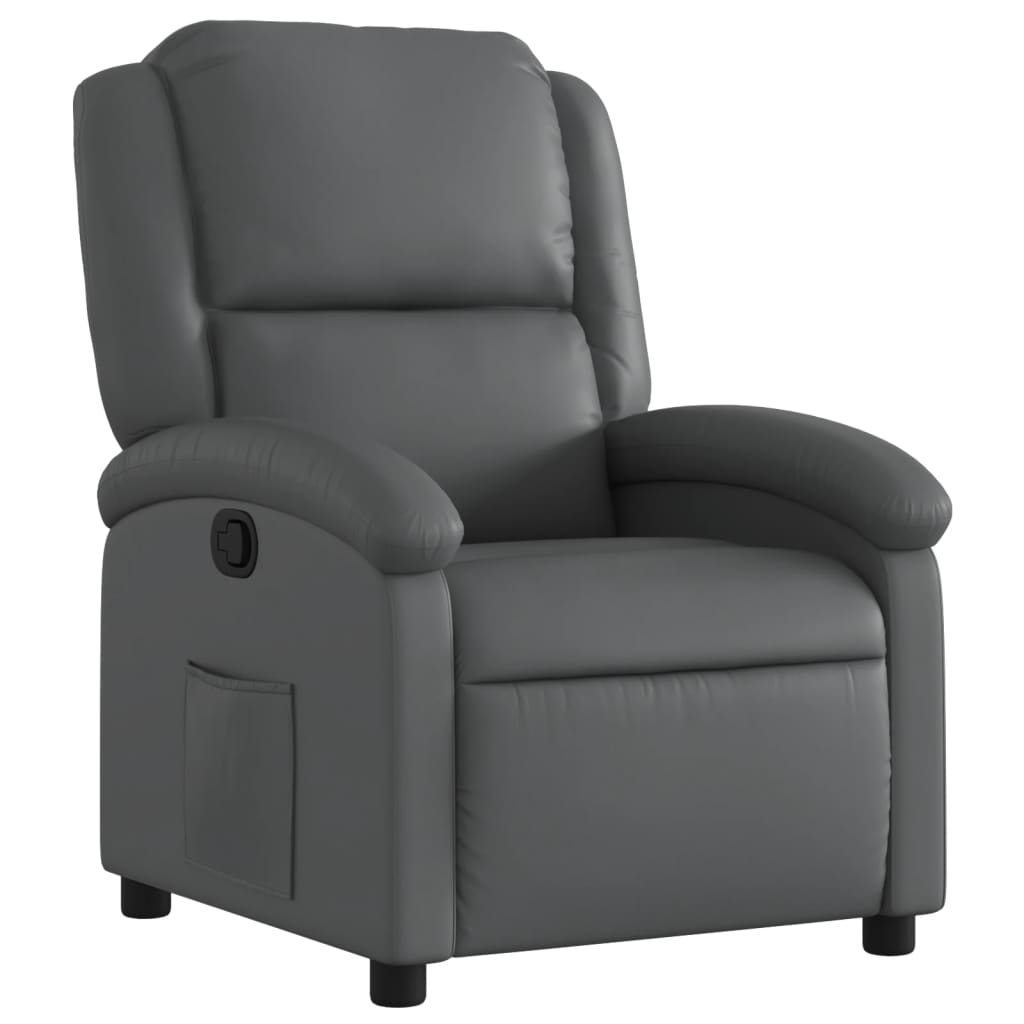 Image of vidaXL Recliner Chair Grey Faux Leather